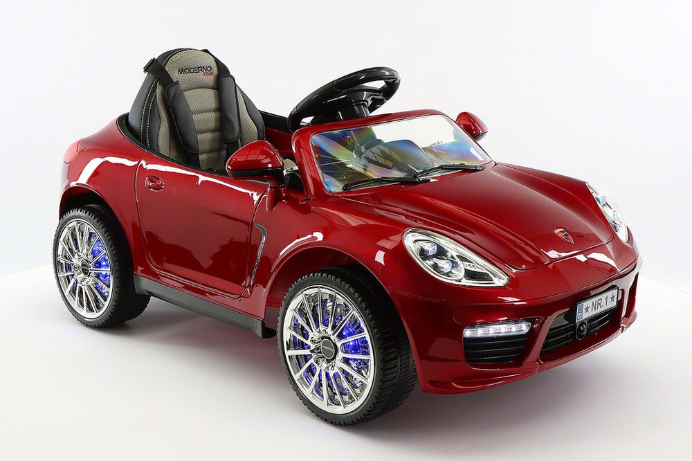 2021 PORCHE BOKSTER 12V BATTERY OPERATED KIDS ELECTRIC RIDE-ON CAR BURGUNDY METALLIC
