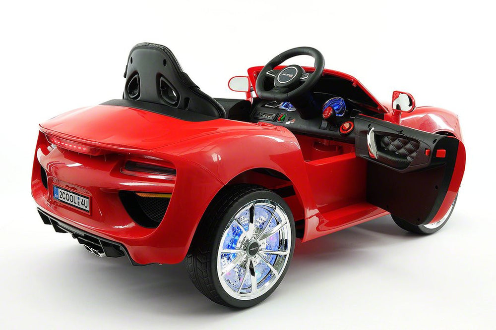 2021 BMW Racer Style Kids Electric Ride-On Car 12V Power Leather Seats Parental Remote | Red