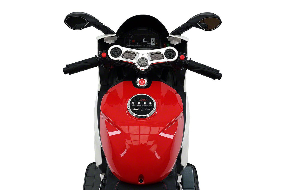 2021 RACING STYLE KIDS RIDE-ON MOTORCYCLE TOY FOR KIDS 12V POWERED | RED