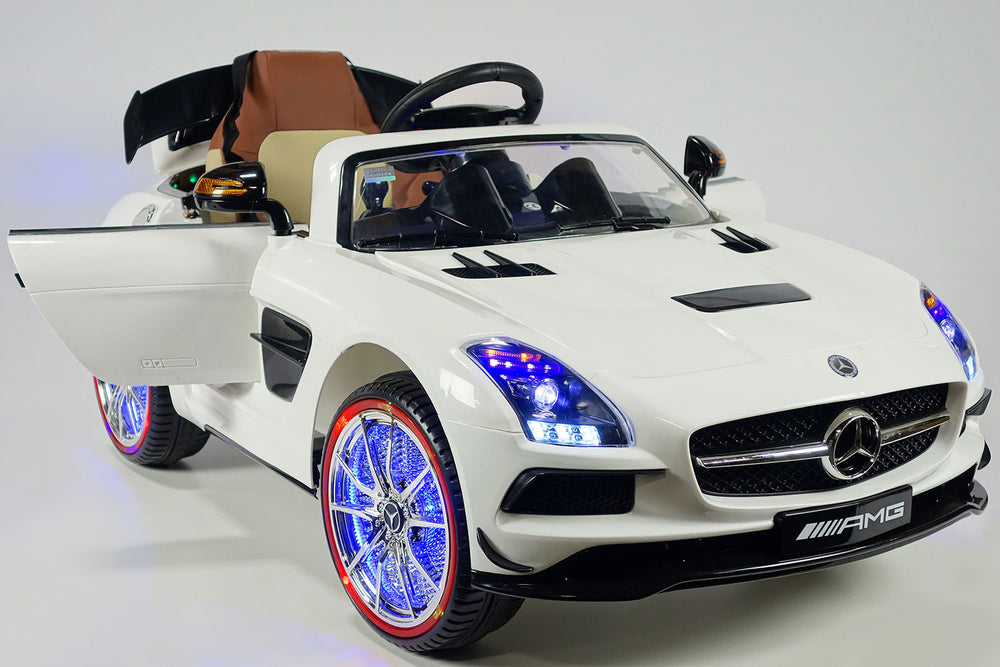 2021 Mercedes SLS Final Edition Kids Ride-On Car MP4 Color LCD 12V Powered Remote R/C | White