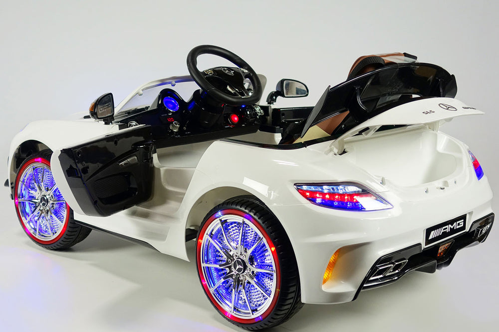 2021 Mercedes SLS Final Edition Kids Ride-On Car MP4 Color LCD 12V Powered Remote R/C | White