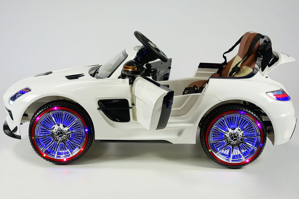 2021 Mercedes SLS Final Edition Kids Ride-On Car MP4 Color LCD 12V Powered Remote R/C | White