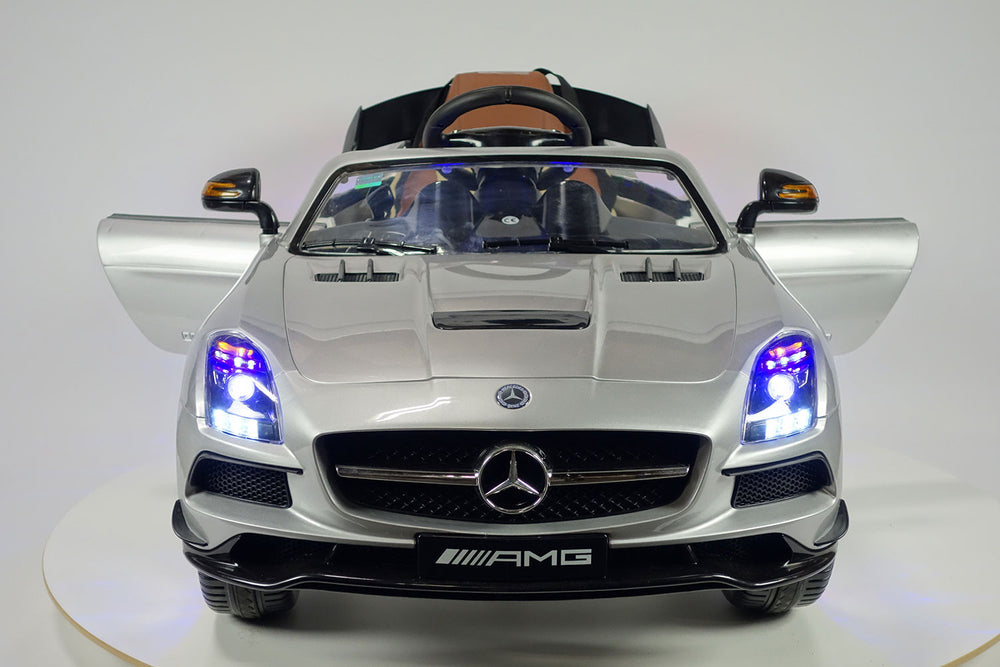 2021 Mercedes SLS Final Edition Kids Ride-On Car MP4 Color LCD 12V Powered Remote R/C | Silver