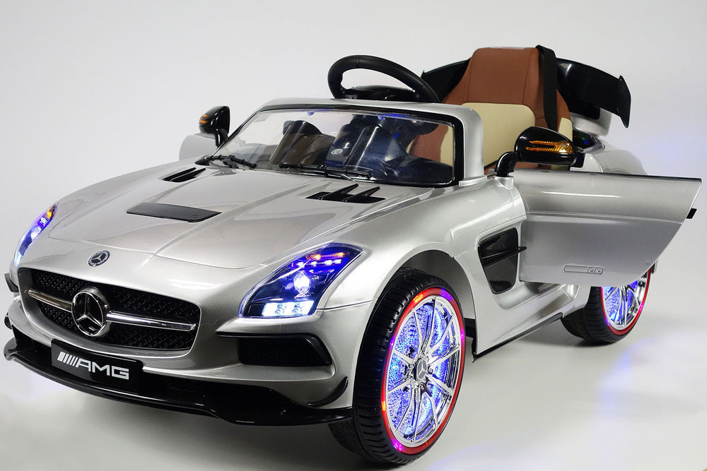 2021 Mercedes SLS Final Edition Kids Ride-On Car MP4 Color LCD 12V Powered Remote R/C | Silver