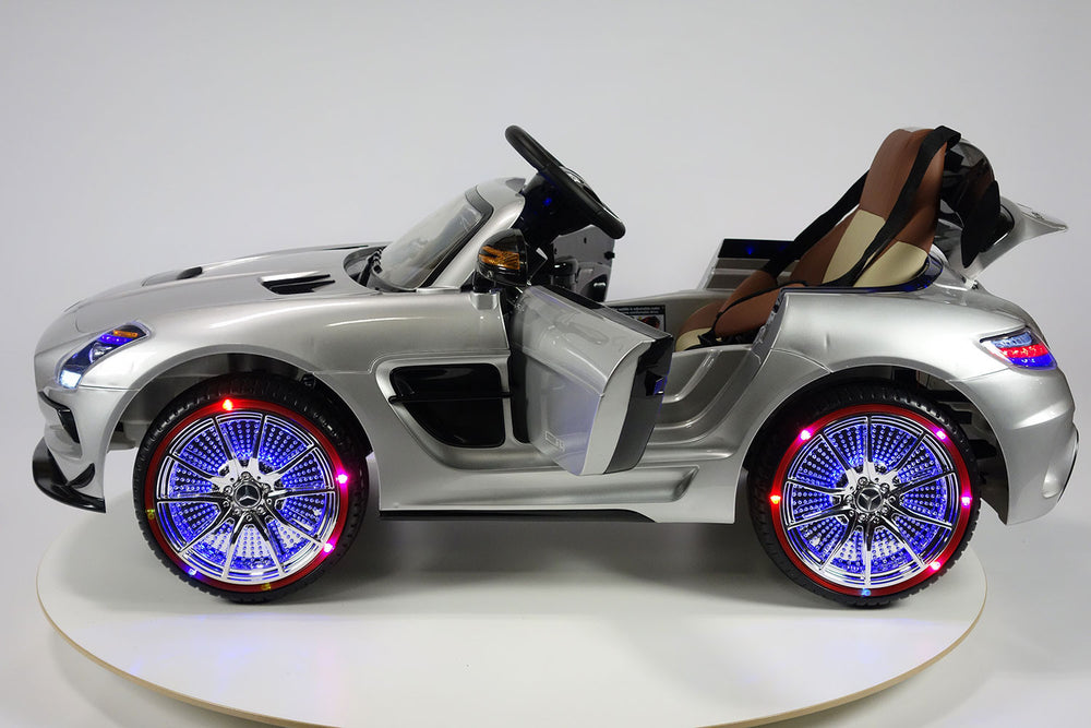 2021 Mercedes SLS Final Edition Kids Ride-On Car MP4 Color LCD 12V Powered Remote R/C | Silver