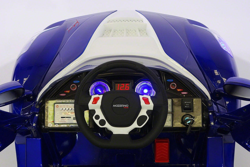 2021 SPIDER RACER RIDE-ON CAR TOYS FOR KIDS | BLUE METALLIC