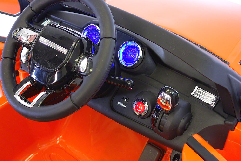 Range Rover Style 12V Battery Kids Ride-On Car MP3 LED Wheels RC Remote | Orange
