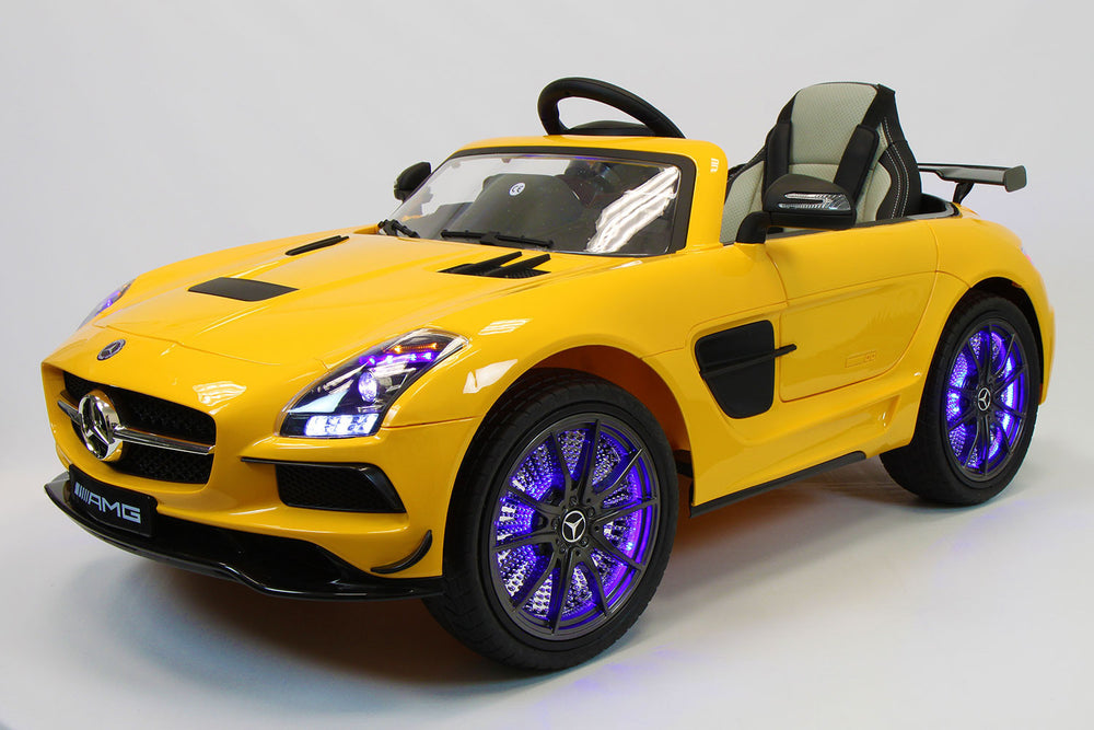 2021 Mercedes SLS Final Edition Kids Ride-On Car MP4 Color LCD 12V Powered Remote R/C | Yellow