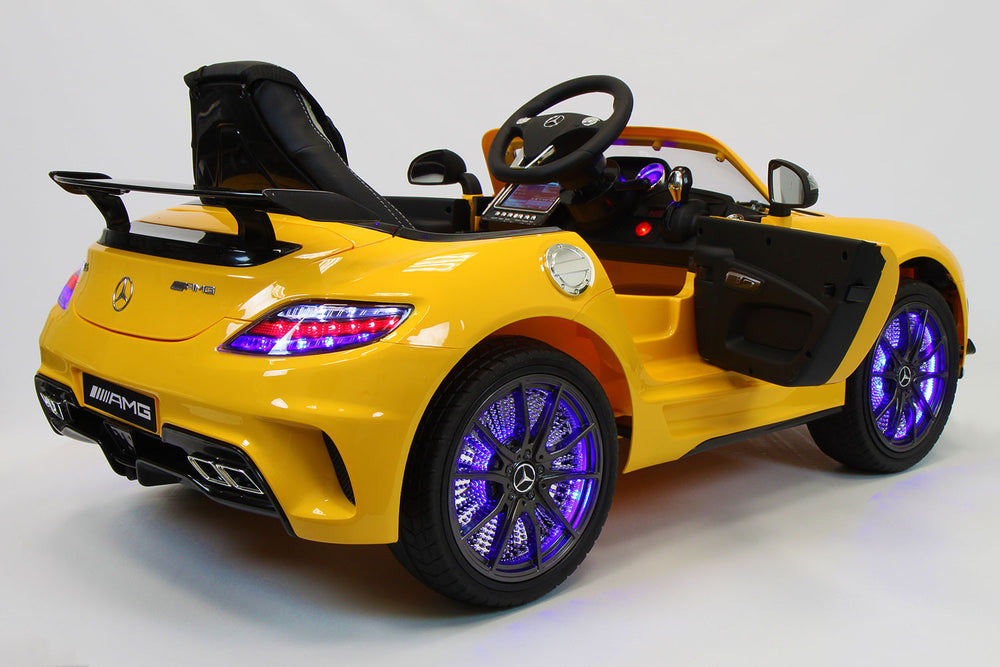 2021 Mercedes SLS Final Edition Kids Ride-On Car MP4 Color LCD 12V Powered Remote R/C | Yellow