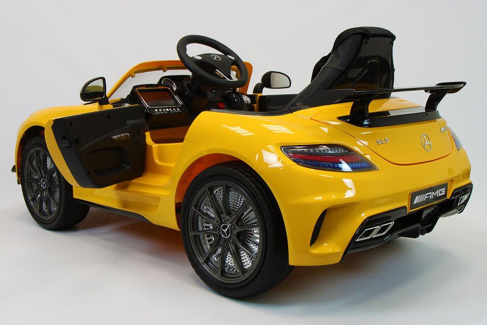 2021 Mercedes SLS Final Edition Kids Ride-On Car MP4 Color LCD 12V Powered Remote R/C | Yellow