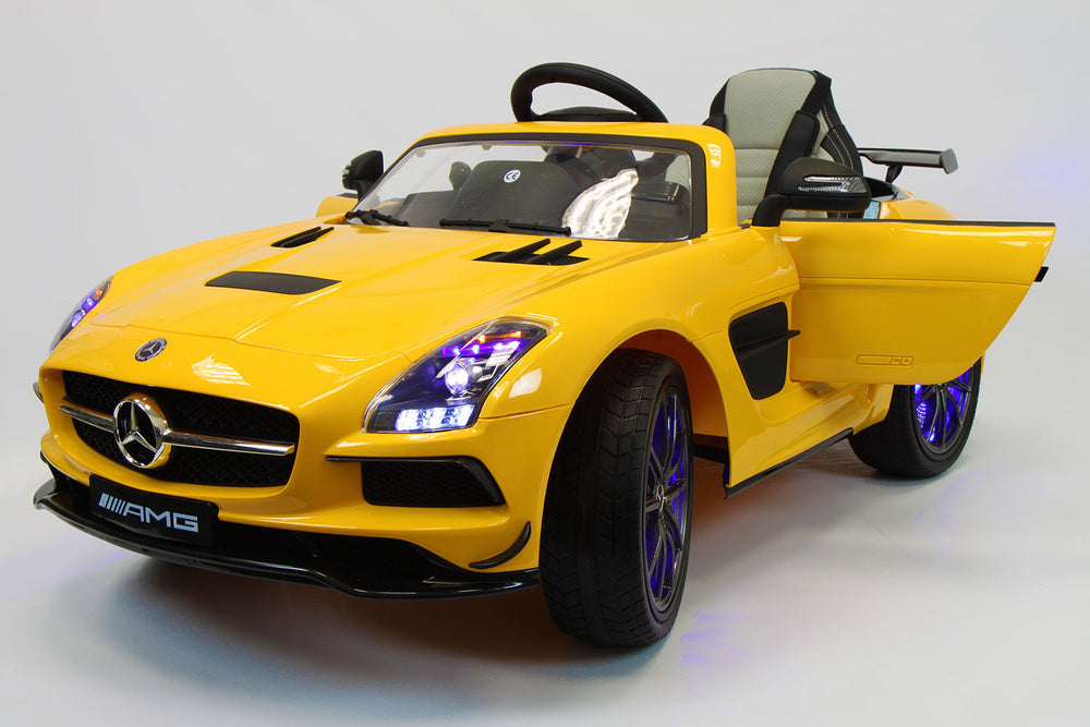 2021 Mercedes SLS Final Edition Kids Ride-On Car MP4 Color LCD 12V Powered Remote R/C | Yellow