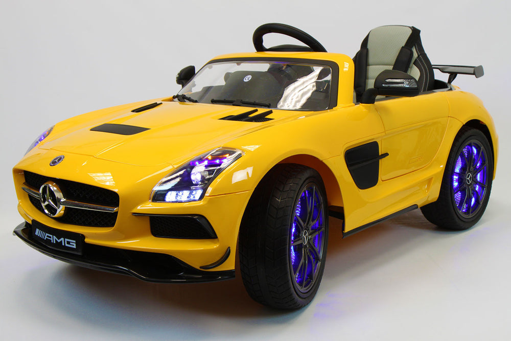 2021 Mercedes SLS Final Edition Kids Ride-On Car MP4 Color LCD 12V Powered Remote R/C | Yellow