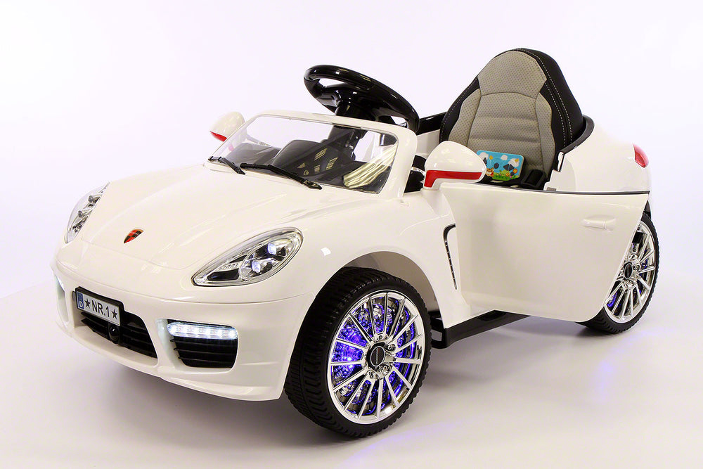 2021 PORCHE BOKSTER 12V BATTERY OPERATED KIDS ELECTRIC RIDE-ON CAR WHITE