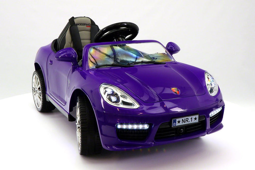 2021 PORCHE BOKSTER 12V BATTERY OPERATED KIDS ELECTRIC RIDE-ON CAR PURPLE METALLIC