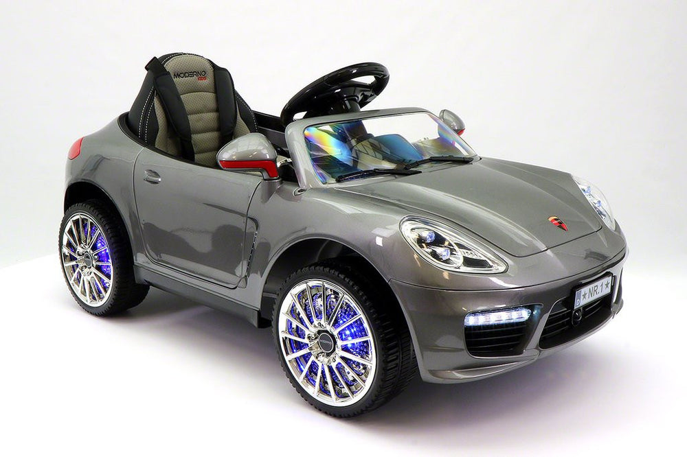 2021 PORCHE BOKSTER 12V BATTERY OPERATED KIDS ELECTRIC RIDE-ON CAR GREY METALLIC