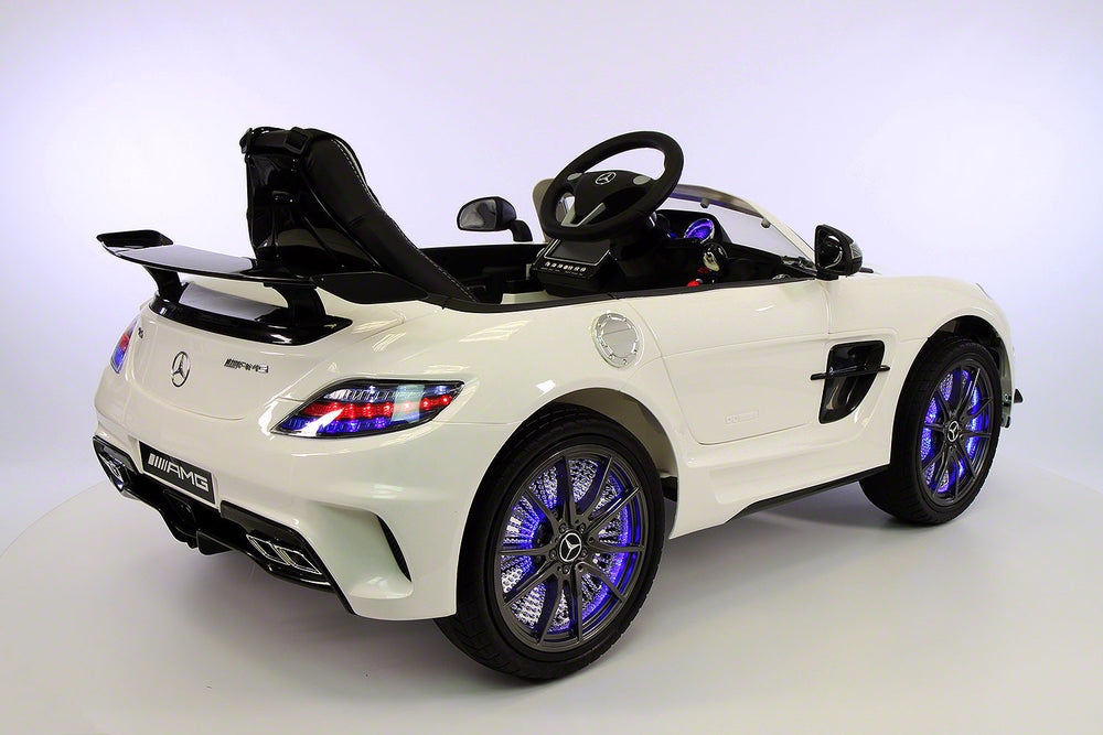 2021 Mercedes SLS Final Edition Kids Ride-On Car MP4 Color LCD 12V Powered Remote R/C | White
