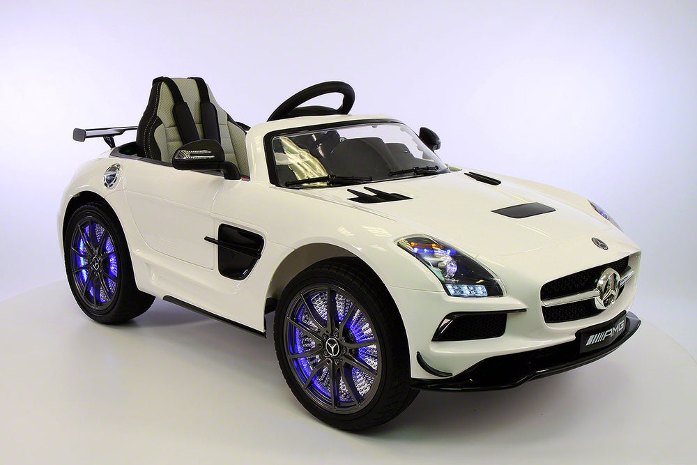 2021 Mercedes SLS Final Edition Kids Ride-On Car MP4 Color LCD 12V Powered Remote R/C | White