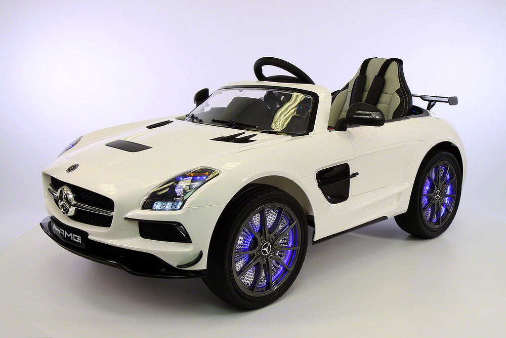 2021 Mercedes SLS Final Edition Kids Ride-On Car MP4 Color LCD 12V Powered Remote R/C | White