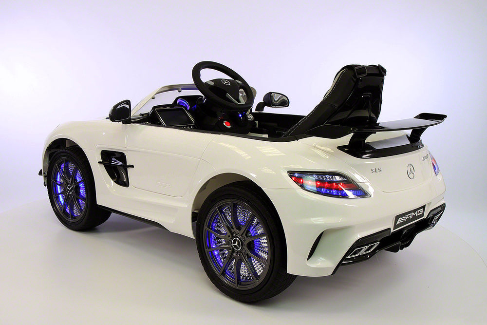 2021 Mercedes SLS Final Edition Kids Ride-On Car MP4 Color LCD 12V Powered Remote R/C | White