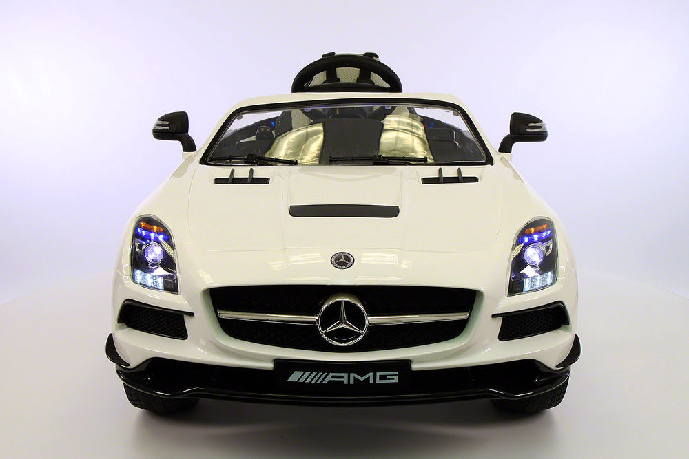 2021 Mercedes SLS Final Edition Kids Ride-On Car MP4 Color LCD 12V Powered Remote R/C | White