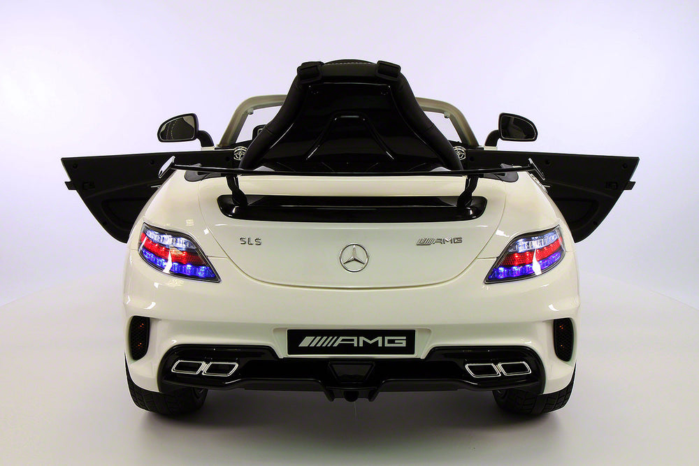 2021 Mercedes SLS Final Edition Kids Ride-On Car MP4 Color LCD 12V Powered Remote R/C | White