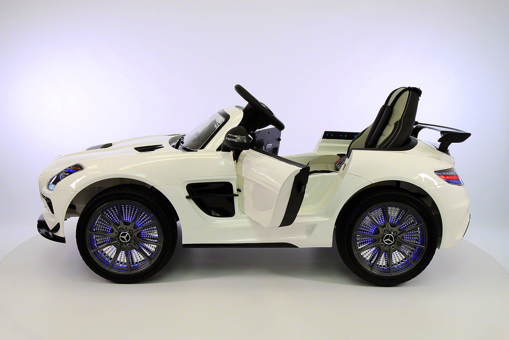2021 Mercedes SLS Final Edition Kids Ride-On Car MP4 Color LCD 12V Powered Remote R/C | White