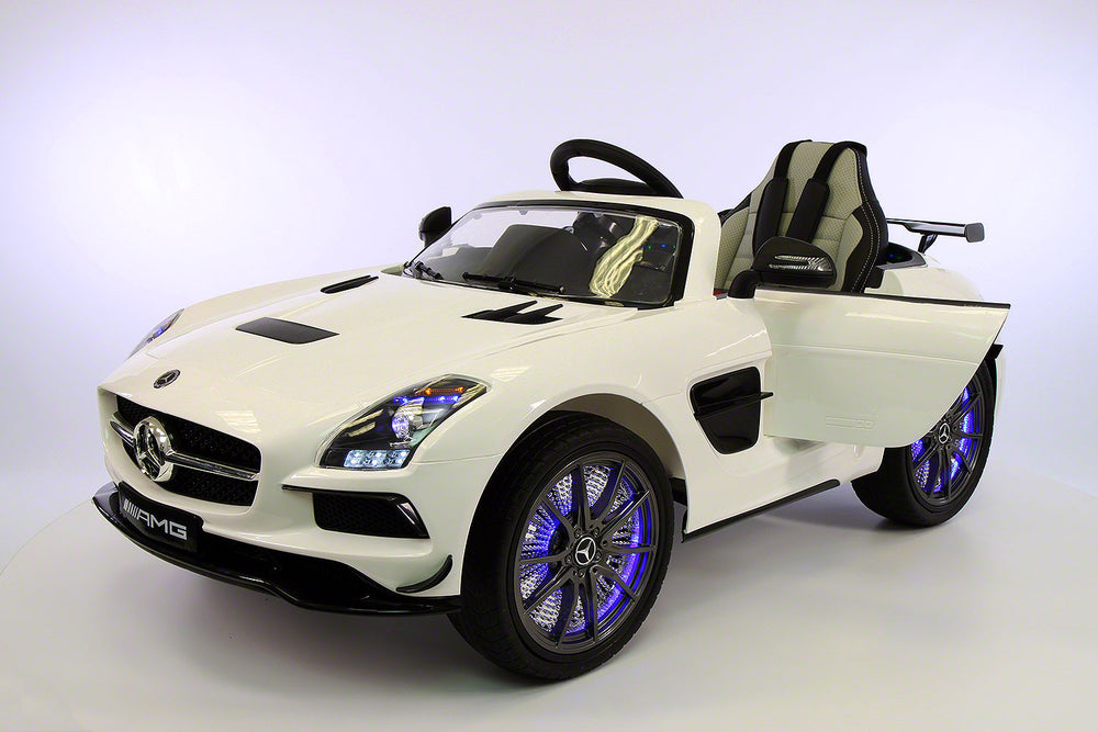 2021 Mercedes SLS Final Edition Kids Ride-On Car MP4 Color LCD 12V Powered Remote R/C | White