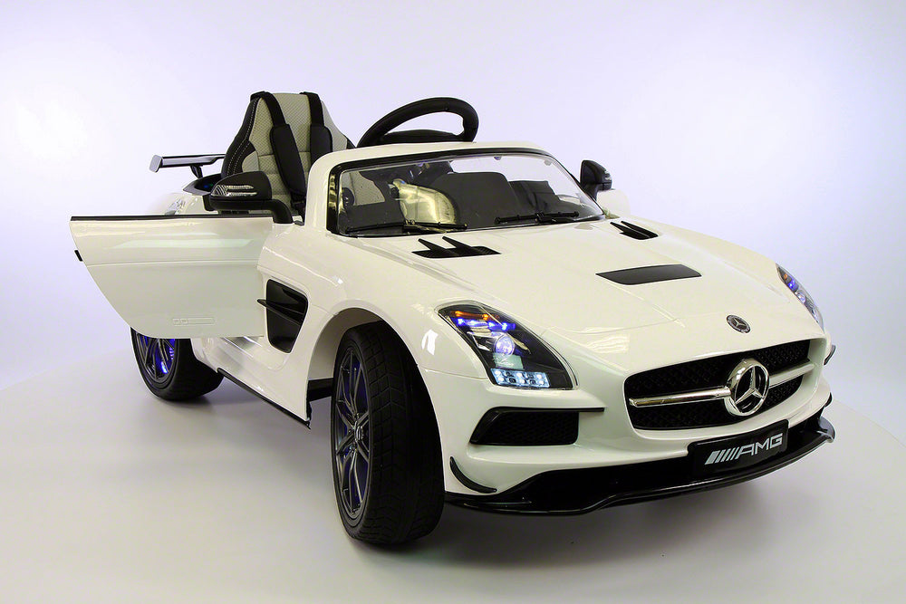 2021 Mercedes SLS Final Edition Kids Ride-On Car MP4 Color LCD 12V Powered Remote R/C | White