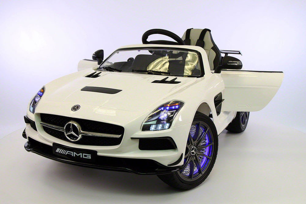 2021 Mercedes SLS Final Edition Kids Ride-On Car MP4 Color LCD 12V Powered Remote R/C | White