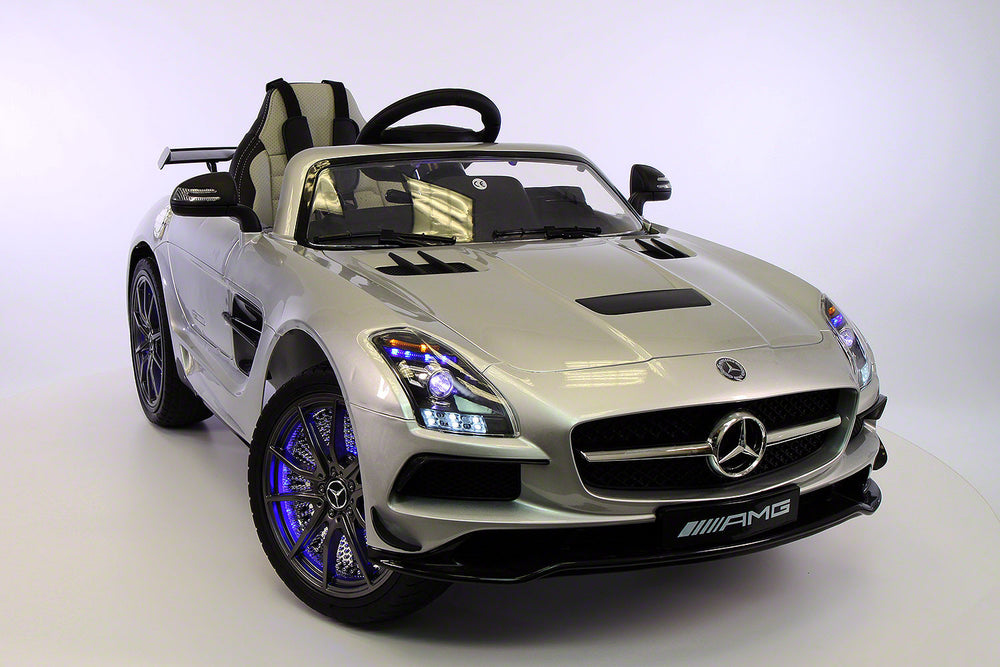 2021 Mercedes SLS Final Edition Kids Ride-On Car MP4 Color LCD 12V Powered Remote R/C | Silver