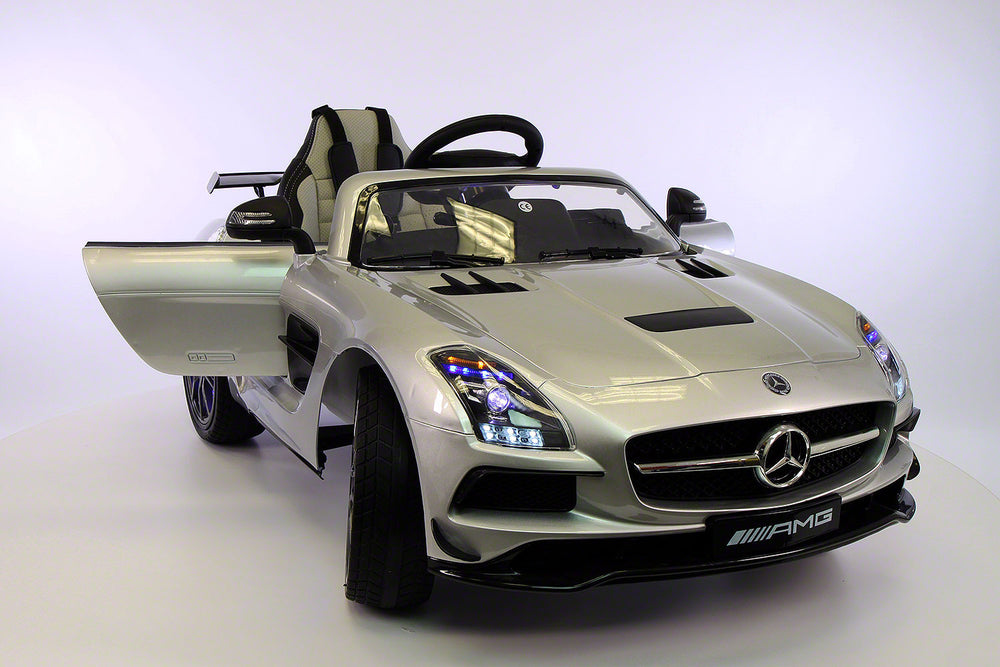 2021 Mercedes SLS Final Edition Kids Ride-On Car MP4 Color LCD 12V Powered Remote R/C | Silver