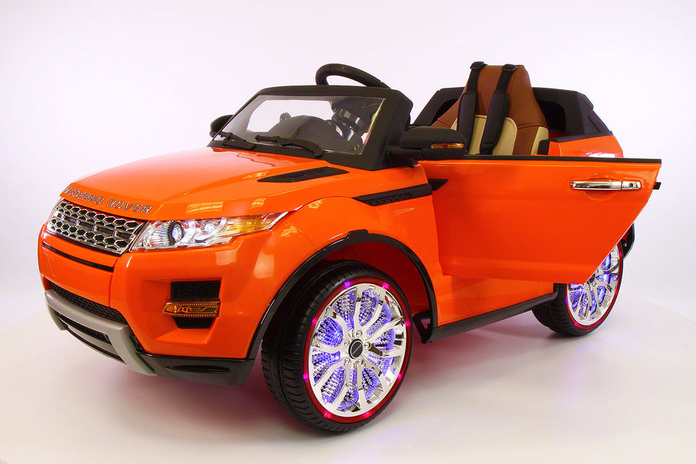 Range Rover Style 12V Battery Kids Ride-On Car MP3 LED Wheels RC Remote | Orange