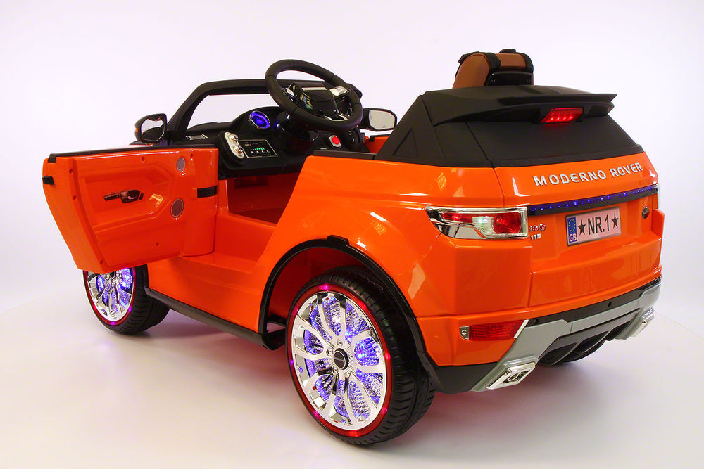 Range Rover Style 12V Battery Kids Ride-On Car MP3 LED Wheels RC Remote | Orange