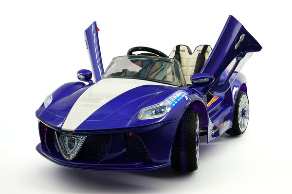 2021 SPIDER RACER RIDE-ON CAR TOYS FOR KIDS | BLUE METALLIC