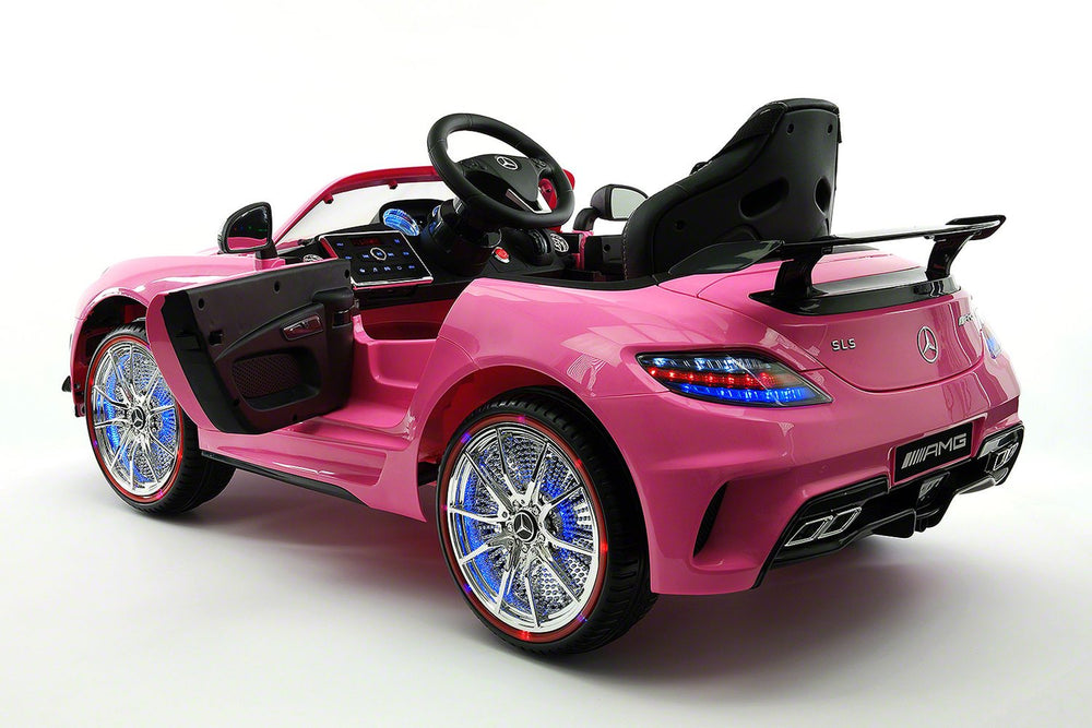 2021 Mercedes SLS  12V Kids Ride-On Car USB MP3 LED Headlights RC Parental Remote | Pink