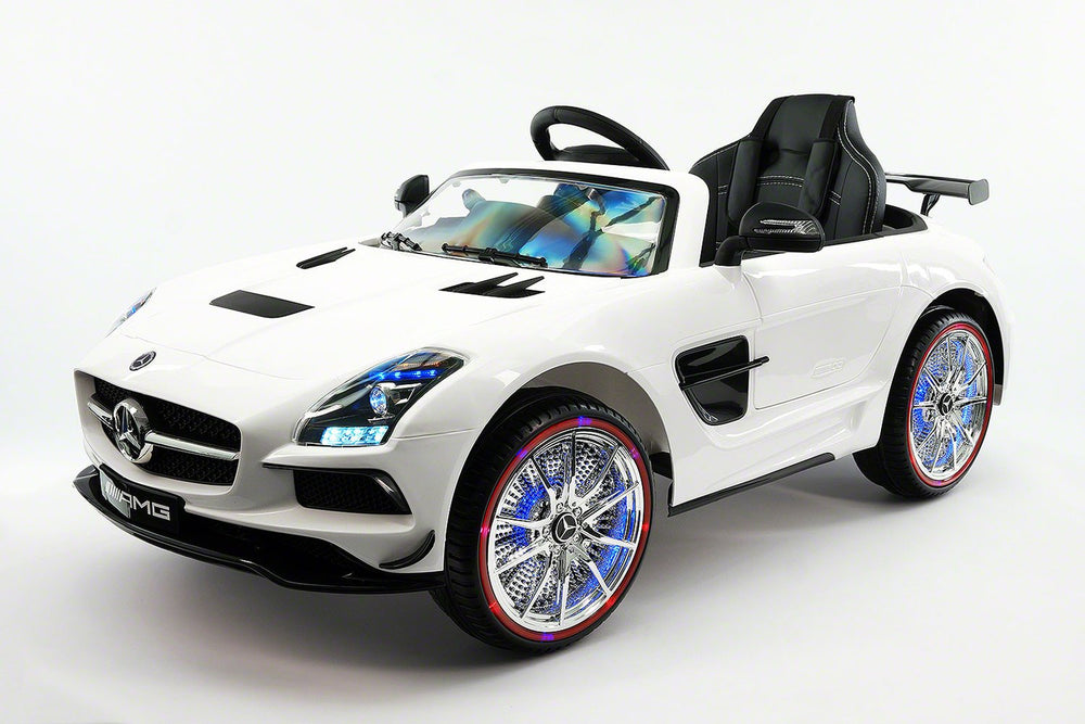 2021 Mercedes SLS | 12V | Kids Ride-On Car | USB MP3 | LED Headlights | RC | Parental Remote | White