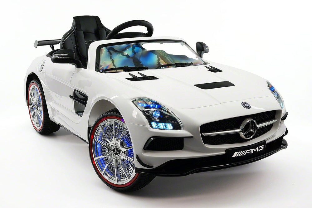 2021 Mercedes SLS | 12V | Kids Ride-On Car | USB MP3 | LED Headlights | RC | Parental Remote | White